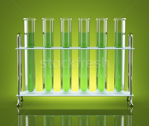 Tubes with green chemicals Stock photo © Saracin
