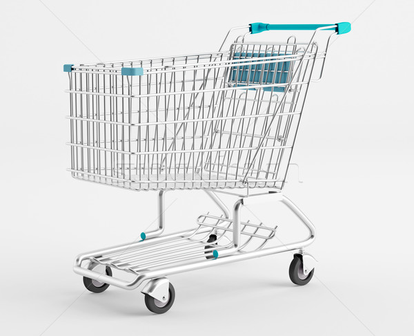 Empty Shopping Cart on a white background Stock photo © Saracin