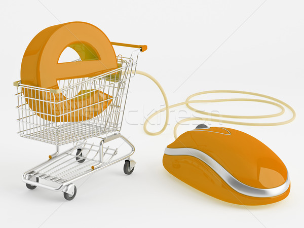 Eコマース ショッピング コンピューターのマウス シンボル ビジネス コンピュータ ストックフォト © Saracin