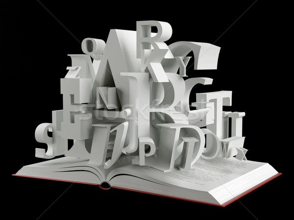 Buch Alphabet weiß groß Briefe Turm Stock foto © Saracin