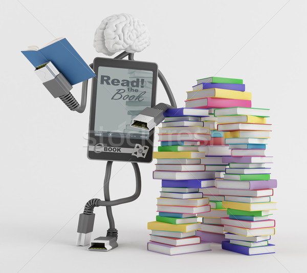 E-Book man Stock photo © Saracin