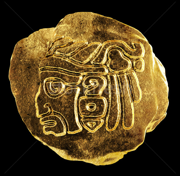 Kultur Gold Ornament Kopf indian Retro Stock foto © Saracin