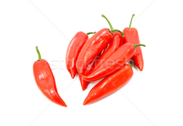 Köteg baba piros paprikák izolált fehér Stock fotó © sarahdoow