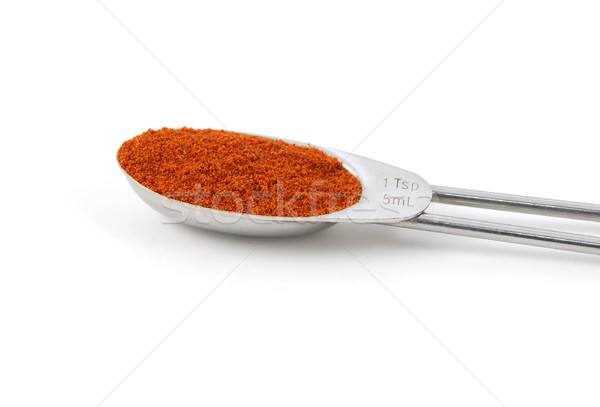 Paprika powder measured in a metal teaspoon Stock photo © sarahdoow