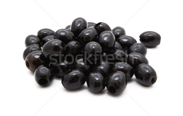 Pitted black olives in oil Stock photo © sarahdoow