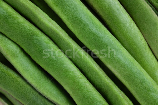 Stock photo: Fresh green runner beans background