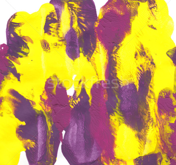 Abstrakten gelb lila magenta malen weiß Stock foto © sarahdoow