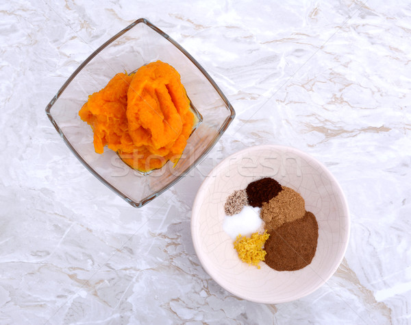 Pumpkin puree and spices  Stock photo © sarahdoow
