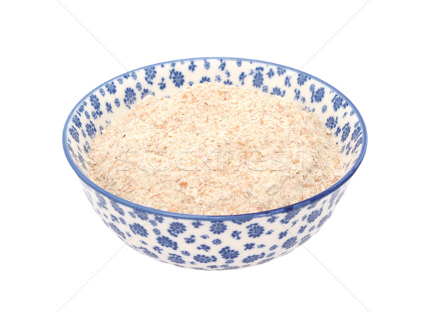 Wholemeal flour in a blue and white china bowl Stock photo © sarahdoow