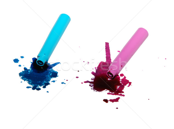 Spilled blue and pink ink spatter Stock photo © sarahdoow