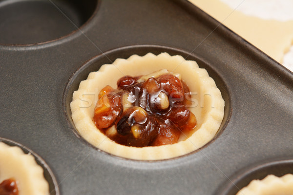 Mincemeat in pastry shell to make a mince pie Stock photo © sarahdoow