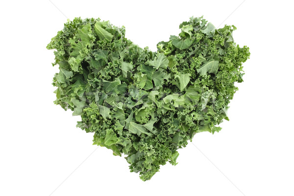 Shredded kale in a heart shape Stock photo © sarahdoow