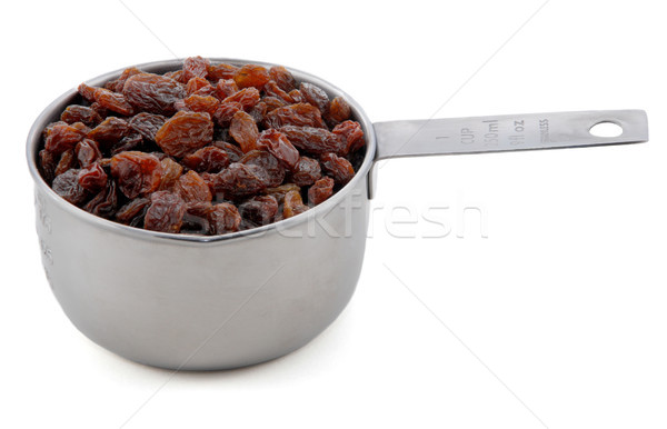 Raisins presented in an American metal cup measure Stock photo © sarahdoow