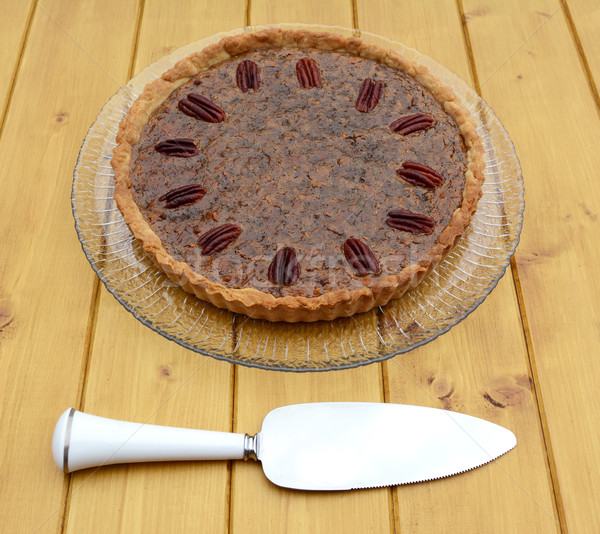 Pie server with pecan pie Stock photo © sarahdoow
