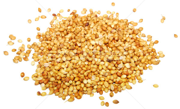 Całość kolendra nasion odizolowany biały Zdjęcia stock © sarahdoow