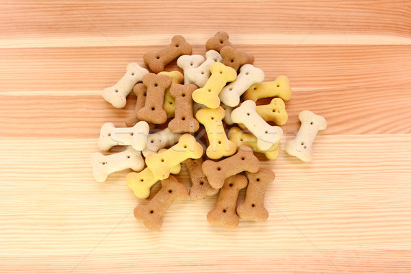 Essiccati cane biscotti venatura del legno texture Foto d'archivio © sarahdoow
