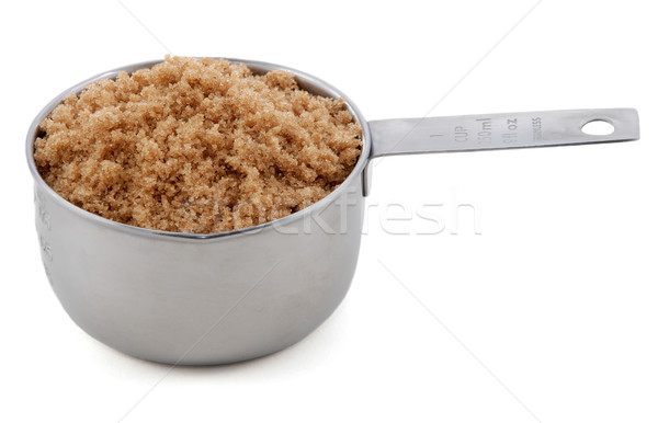 Light brown soft / muscovado sugar presented in an American meta Stock photo © sarahdoow