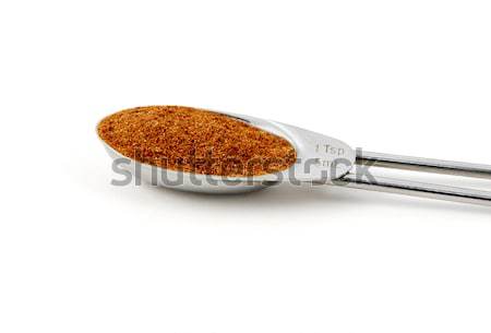 Metal colher de chá isolado branco comida ferramenta Foto stock © sarahdoow