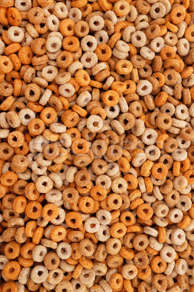 Healthy multigrain hoops breakfast cereal background Stock photo © sarahdoow