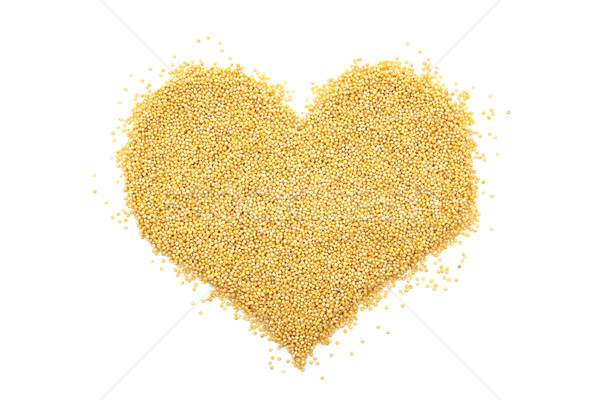 Grano forma de corazón aislado blanco alimentos saludable Foto stock © sarahdoow