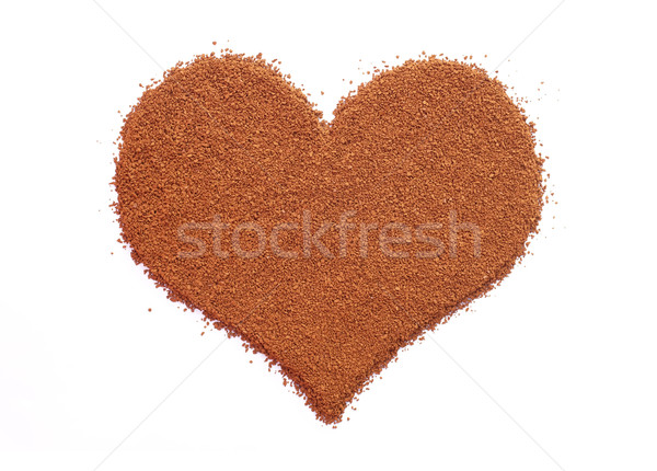 Instant coffee granules in a heart shape Stock photo © sarahdoow