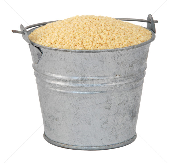 Cous cous in a miniature metal bucket Stock photo © sarahdoow