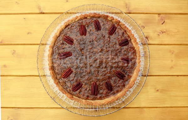 Freshly baked home-made pecan pie Stock photo © sarahdoow