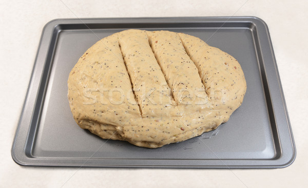 Raw bread dough ready for the oven Stock photo © sarahdoow