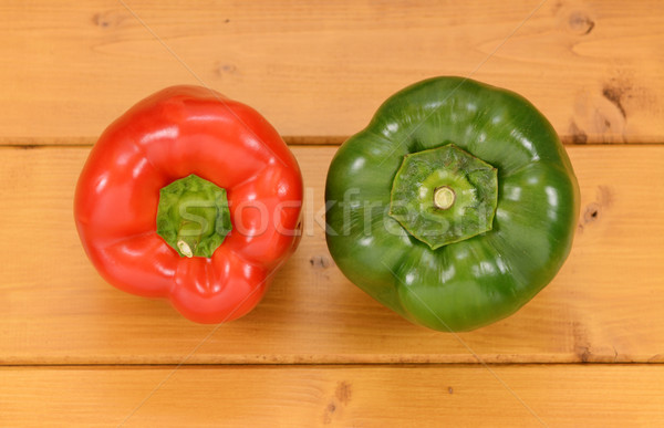 Red and green peppers Stock photo © sarahdoow
