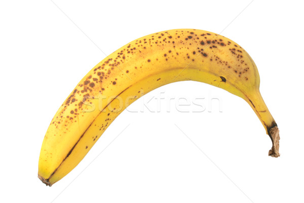 Bananen fleckig Haut isoliert weiß Essen Stock foto © sarahdoow