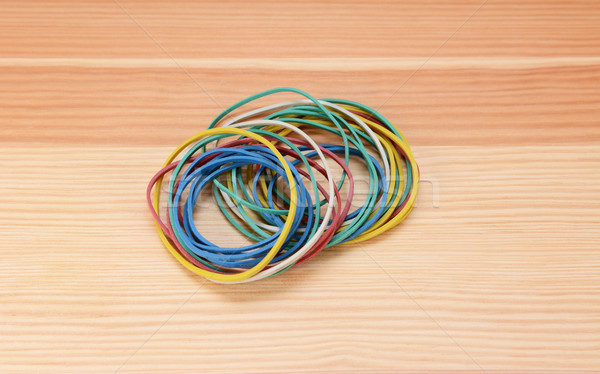 Small pile of coloured elastic bands Stock photo © sarahdoow