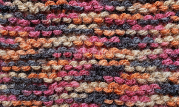Close-up of garter stitch in multi-colored wool Stock photo © sarahdoow