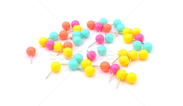 Neon coloured push pins Stock photo © sarahdoow