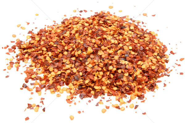 Dried, crushed chilli flakes and seeds Stock photo © sarahdoow