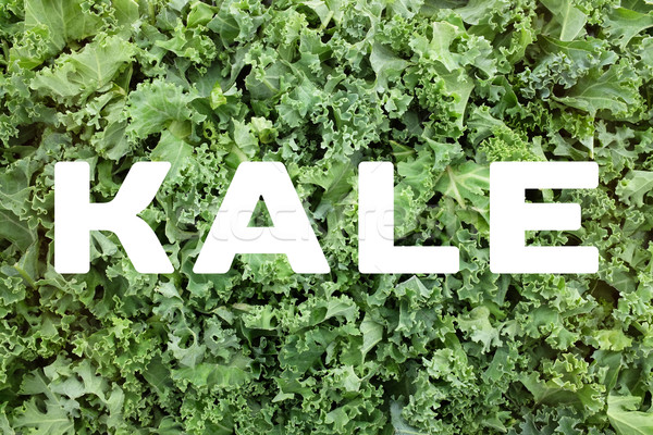 Stock photo: KALE text over shredded kale leaves background