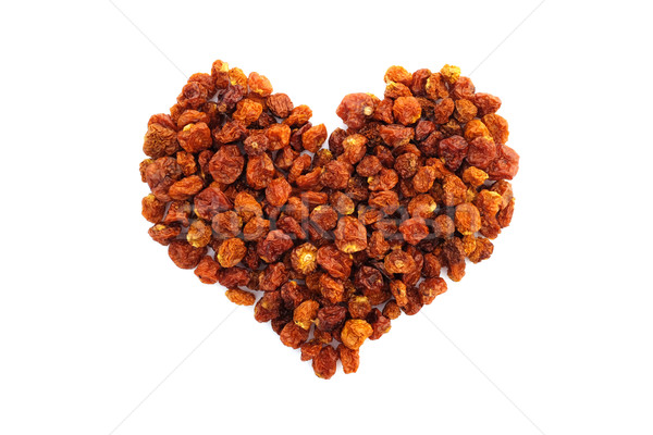 Dried goldenberries in a heart shape Stock photo © sarahdoow
