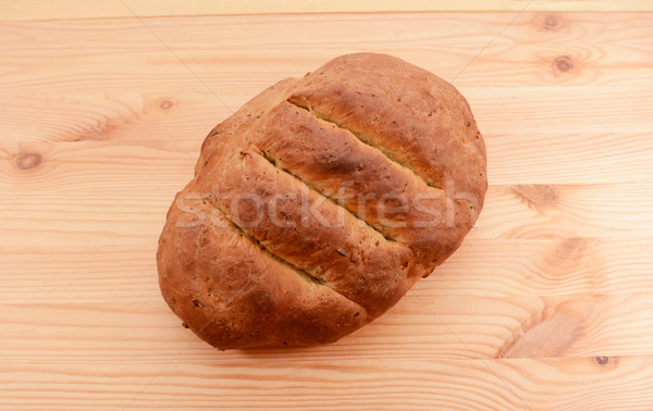 Freshly baked loaf of multi seed malted bread  Stock photo © sarahdoow