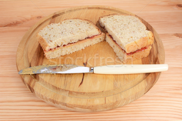 Two homemade PB&J sandwiches  Stock photo © sarahdoow