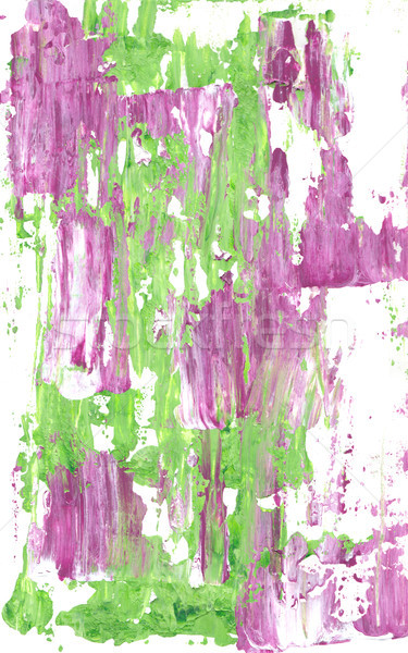 Mauve and green abstract streaks of paint Stock photo © sarahdoow