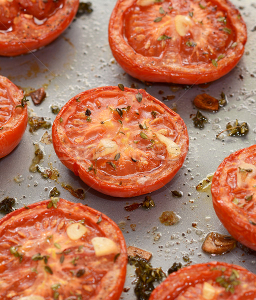 Stock photo: Roast tomatoes, seasoned with thyme and garlic