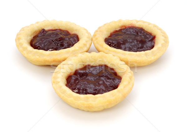 Three delicious jam tarts Stock photo © sarahdoow