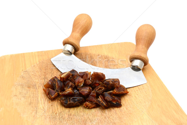 Chopped dates with a rocking knife  Stock photo © sarahdoow