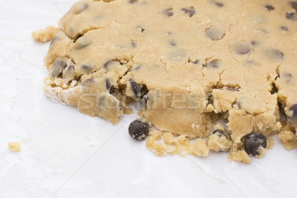Close-up of crumbly chocolate chip cookie dough Stock photo © sarahdoow