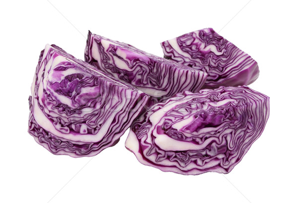 Wedges of raw red cabbage Stock photo © sarahdoow