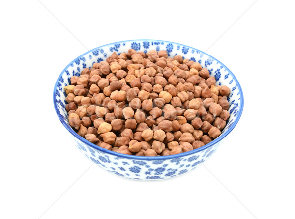 Black chickpeas in a china bowl Stock photo © sarahdoow