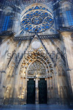 Foto stock: Catedral · Praga · porta · gótico · europa