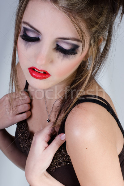 美麗 傷心 模型 女孩 面對 眼睛 商業照片 © Sarkao