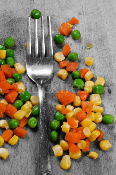 fork and veggie Stock photo © Sarkao