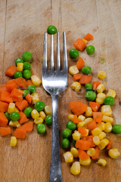 fork and veggie Stock photo © Sarkao