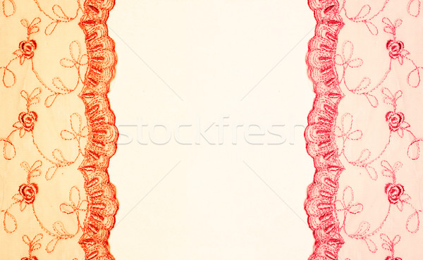 Csipke keret narancs retro rózsaszín Stock fotó © Sarkao
